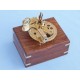 4" Brass Round Sextant with Rosewood Box